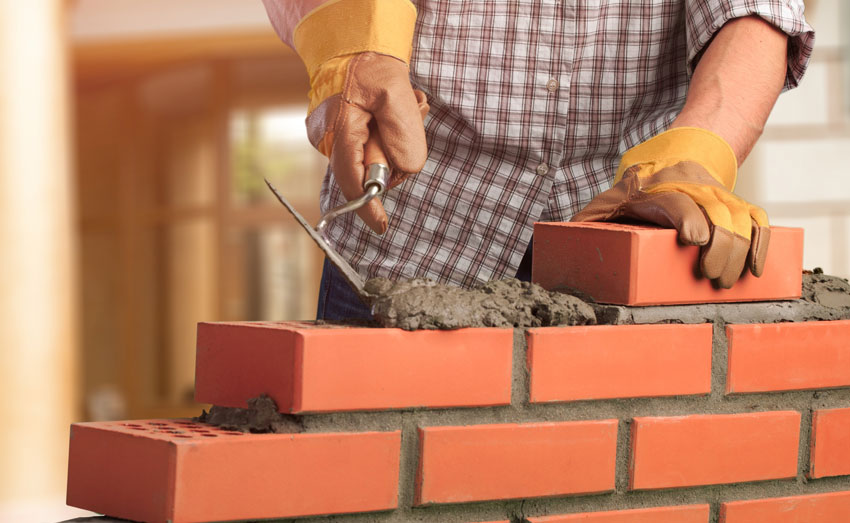 Brick laying at property in Llangollen